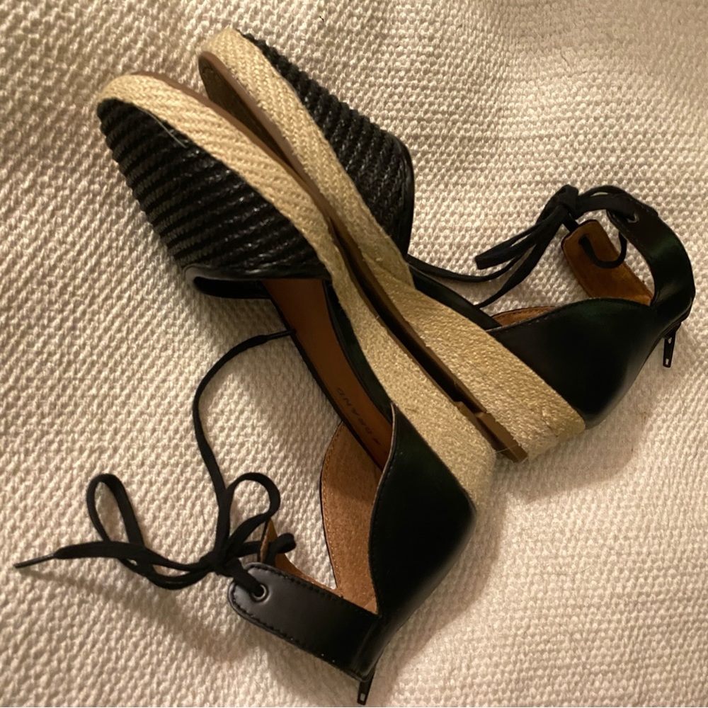 Lucky Brand Talianna Black Woven Espadrille Women Size 8 in Original Box - Picture 9 of 10